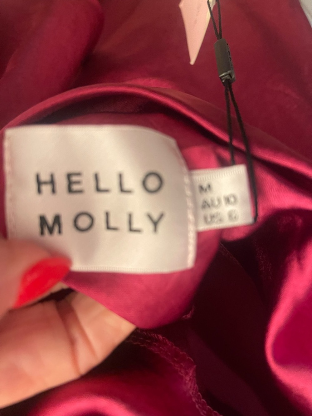 Hello Molly Satin Dress in Fuchsia Pink